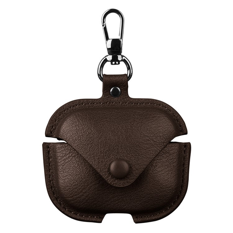 For Xiaomi Redmi Buds 5 Earphone Case PU Leather+PC Bluetooth Earbud Protective Cover - Dark Brown