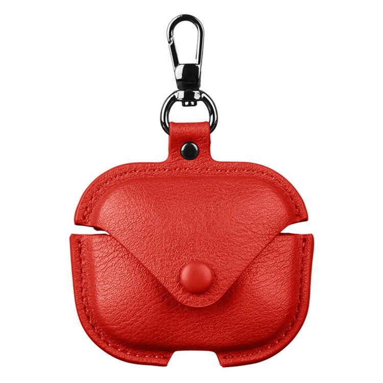 For Xiaomi Redmi Buds 5 Earphone Case PU Leather+PC Bluetooth Earbud Protective Cover - Red