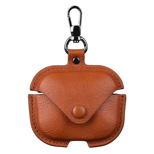 For Xiaomi Redmi Buds 5 Earphone Case PU Leather+PC Bluetooth Earbud Protective Cover - Brown