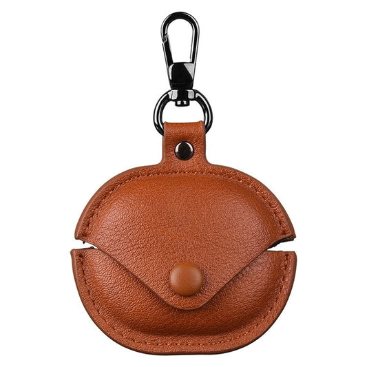 For Xiaomi Redmi Buds 4 Lite Earphone Case PU Leather+PC Bluetooth Earbud Protective Cover - Brown