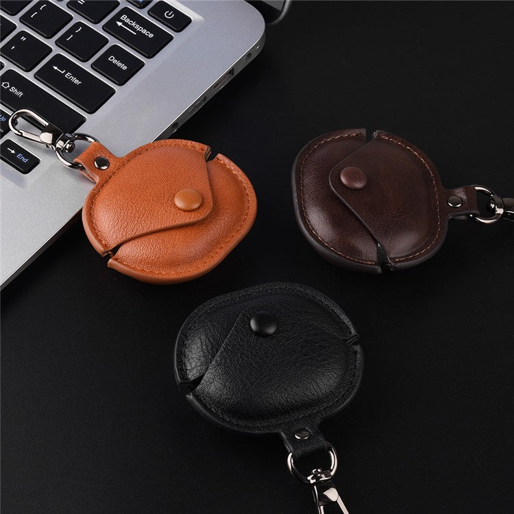 For Xiaomi Redmi Buds 4 Lite Earphone Case PU Leather+PC Bluetooth Earbud Protective Cover - Black