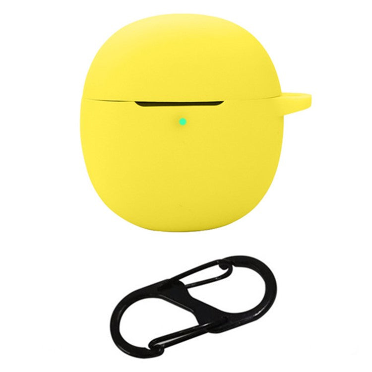 For vivo TWS A1 Pro Case Bluetooth Earphone Silicone Skin Cover with Buckle - Yellow