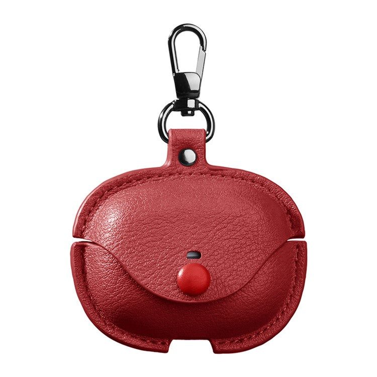 For Xiaomi Redmi Buds 5 Pro Charging Case Cover PU+PC Bluetooth Headset Protector - Red