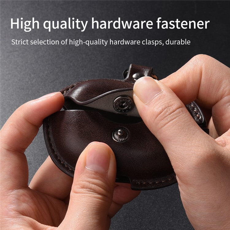 For Xiaomi Redmi Buds 5 Pro Charging Case Cover PU+PC Bluetooth Headset Protector - Dark Brown