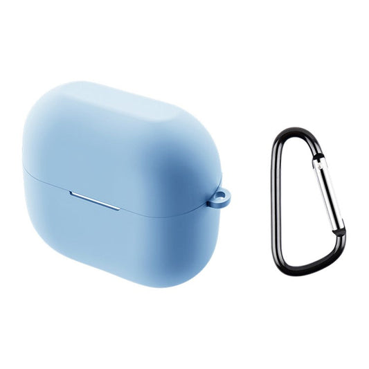 For Samsung Galaxy Buds3 / Buds3 Pro Silicone Case Bluetooth Earphone Cover with Carabiner - Blue