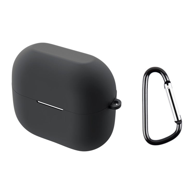 For Samsung Galaxy Buds3 / Buds3 Pro Silicone Case Bluetooth Earphone Cover with Carabiner - Grey