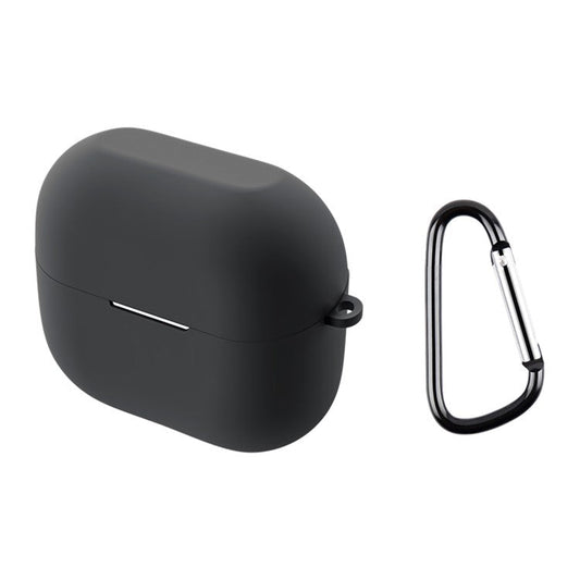 For Samsung Galaxy Buds3 / Buds3 Pro Silicone Case Bluetooth Earphone Cover with Carabiner - Grey