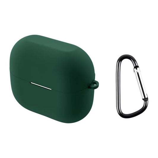 For Samsung Galaxy Buds3 / Buds3 Pro Silicone Case Bluetooth Earphone Cover with Carabiner - Green