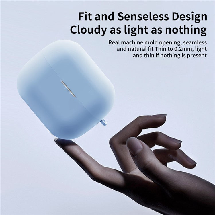 For Samsung Galaxy Buds3 / Buds3 Pro Silicone Case Bluetooth Earphone Cover with Carabiner - Green