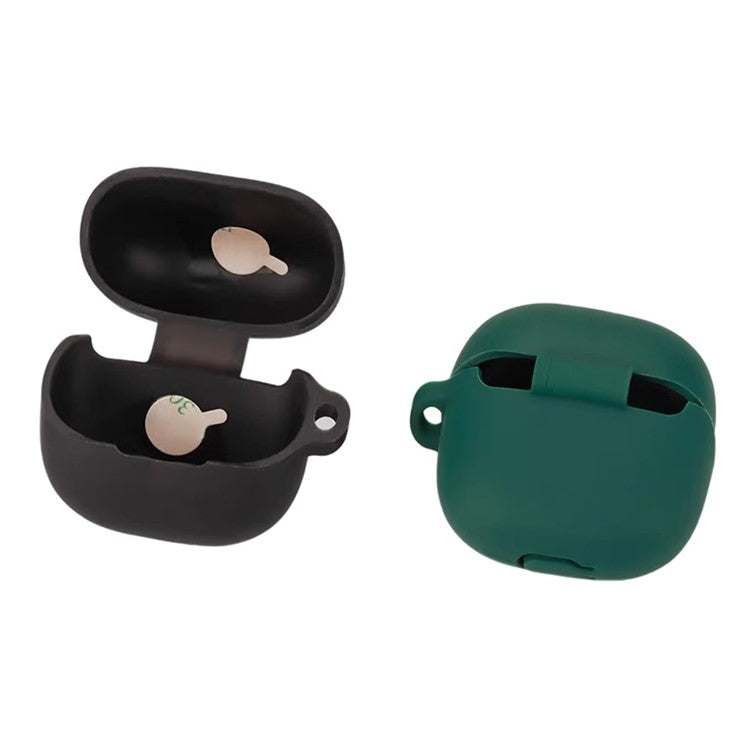 For Xiaomi Buds 5 Case Bluetooth Earphone Silicone Skin Cover with Anti-Lost Buckle - Red