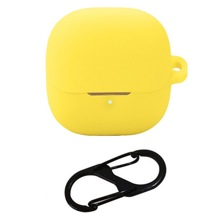 For Xiaomi Buds 5 Case Bluetooth Earphone Silicone Skin Cover with Anti-Lost Buckle - Yellow
