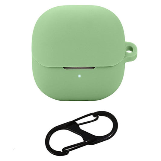 For Xiaomi Buds 5 Case Bluetooth Earphone Silicone Skin Cover with Anti-Lost Buckle - Matcha Green
