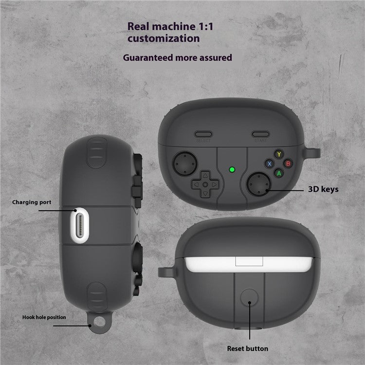 For Bose Ultra Open Earbuds Game Console Design Liquid Silicone Case Bluetooth Earphone Cover - Pink