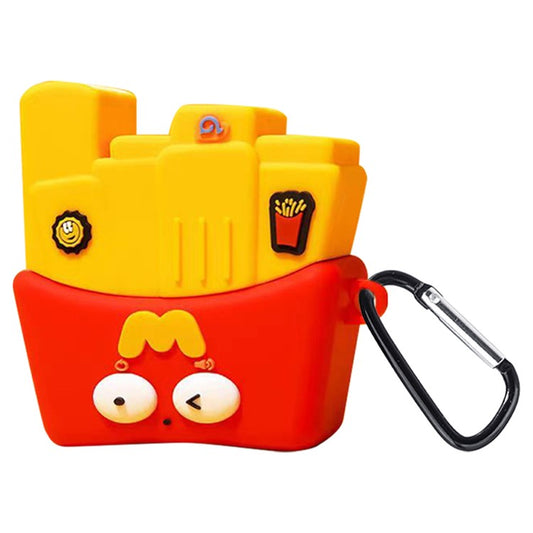 For Apple AirPods 3 Bluetooth Earbuds Case French Fry Silicone Shell Cover with Carabiner