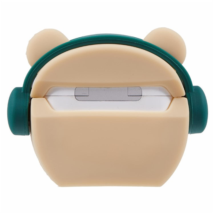 For Apple AirPods 3 Bluetooth Earphones Silicone Cover Headset Bear Protective Case with Carabiner