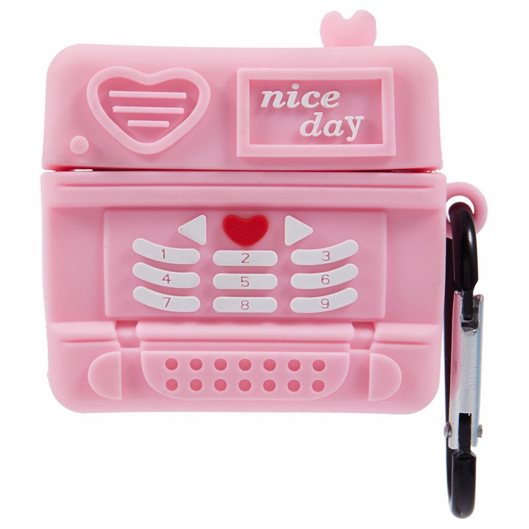 For Apple AirPods 3 Bluetooth Earphones Silicone Cover Pink Cellular Phone Protective Case