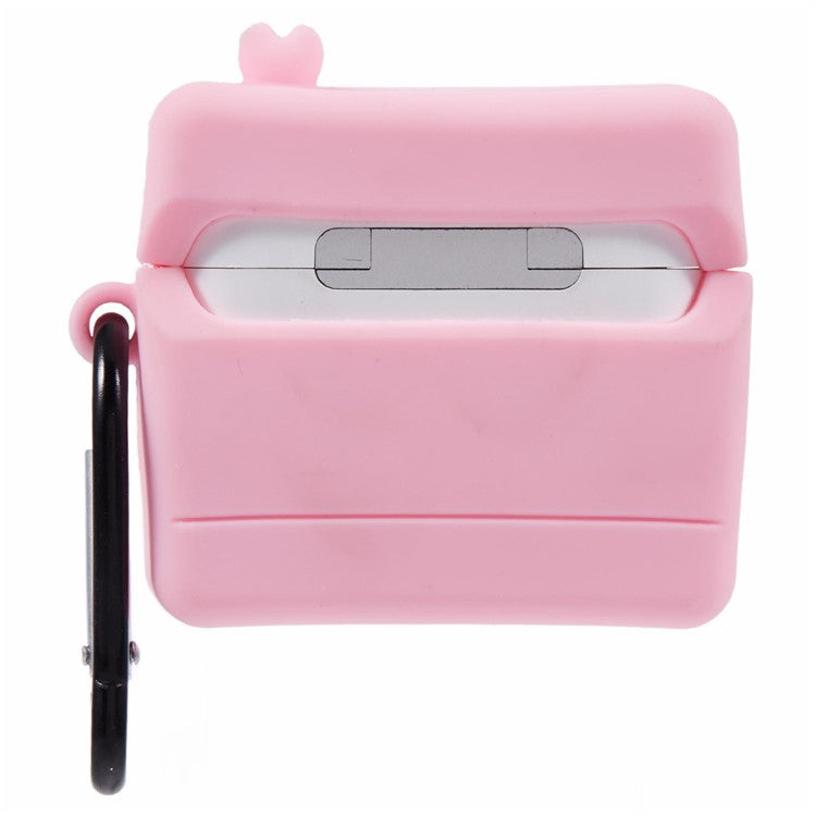 For Apple AirPods 3 Bluetooth Earphones Silicone Cover Pink Cellular Phone Protective Case