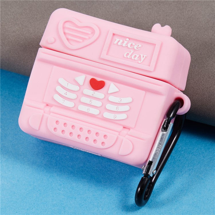 For Apple AirPods 3 Bluetooth Earphones Silicone Cover Pink Cellular Phone Protective Case