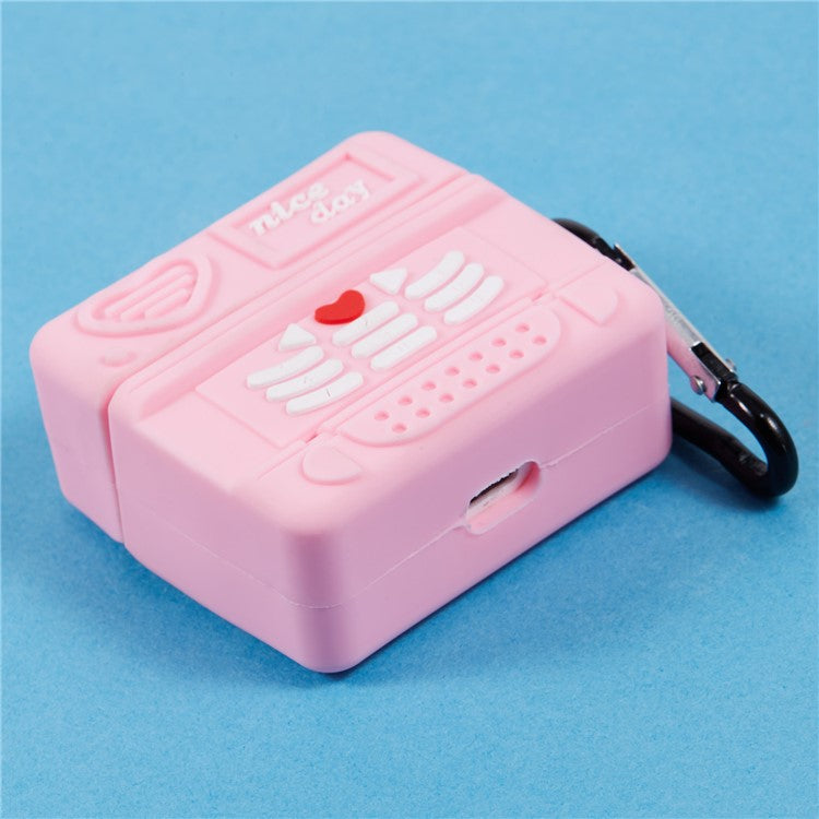 For Apple AirPods 3 Bluetooth Earphones Silicone Cover Pink Cellular Phone Protective Case