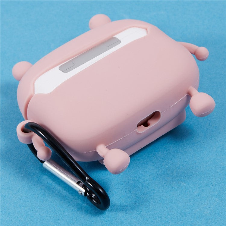 For Apple AirPods Pro Silicone Cover Bubble Fidget Stress Relief Frog Protective Case - Pink