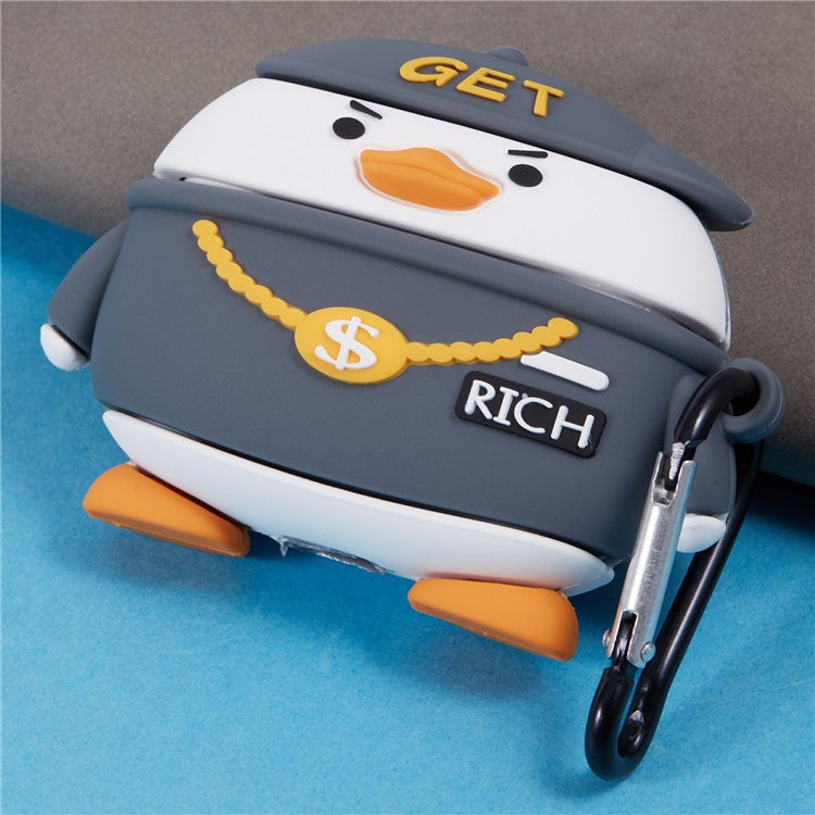 For Apple AirPods Pro Bluetooth Earphones Silicone Cover Hip Hop Duck Protective Case