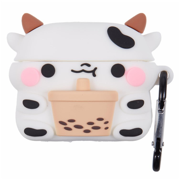 For Apple AirPods 3 Silicone Cover Milk Tea Cow Bluetooth Earphones Protective Case