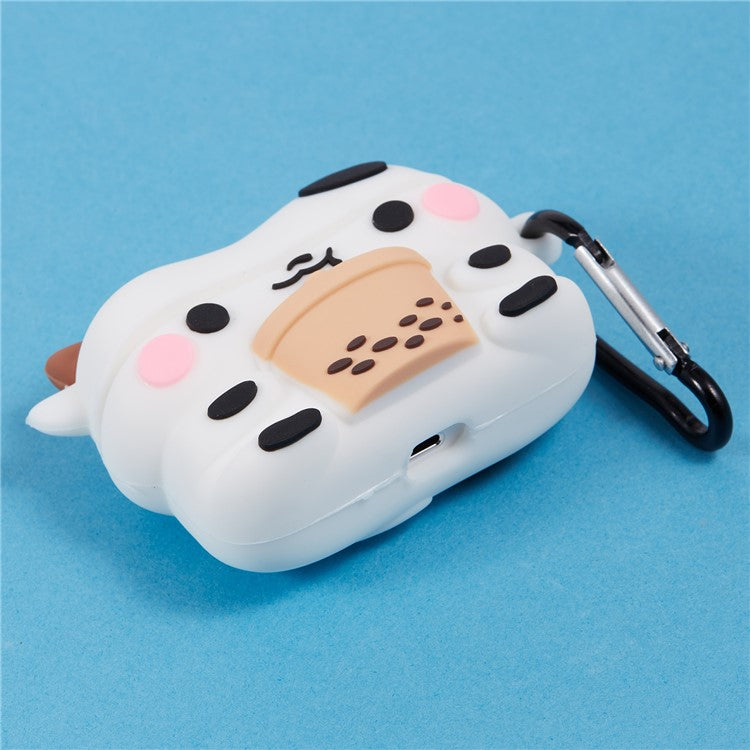 For Apple AirPods Pro Silicone Cover Milk Tea Cow Bluetooth Earphones Protective Case