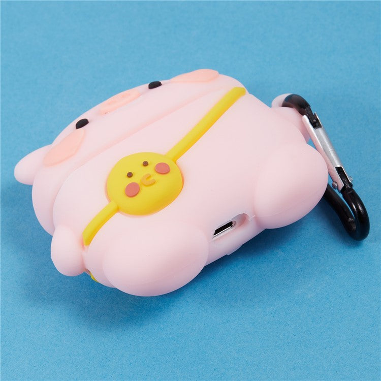 For Apple AirPods Pro Silicone Cover Lovely Cartoon Pig Bluetooth Earphones Protective Case