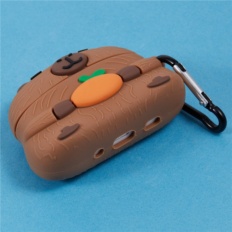 For Apple AirPods Pro 2 / AirPods Pro Silicone Cover Cute Capybara Bluetooth Earphones Protective Case
