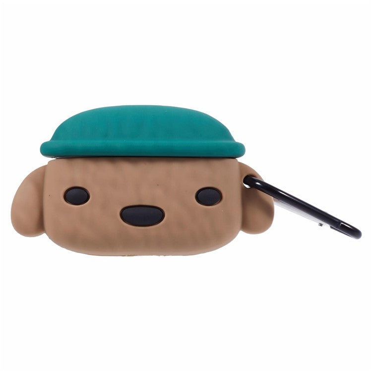 For Apple AirPods Pro Bluetooth Earphones Silicone Cover Teddy Protective Case - Brown