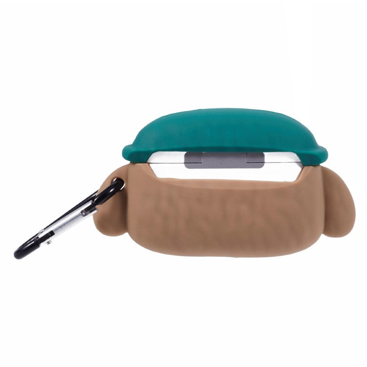 For Apple AirPods Pro Bluetooth Earphones Silicone Cover Teddy Protective Case - Brown
