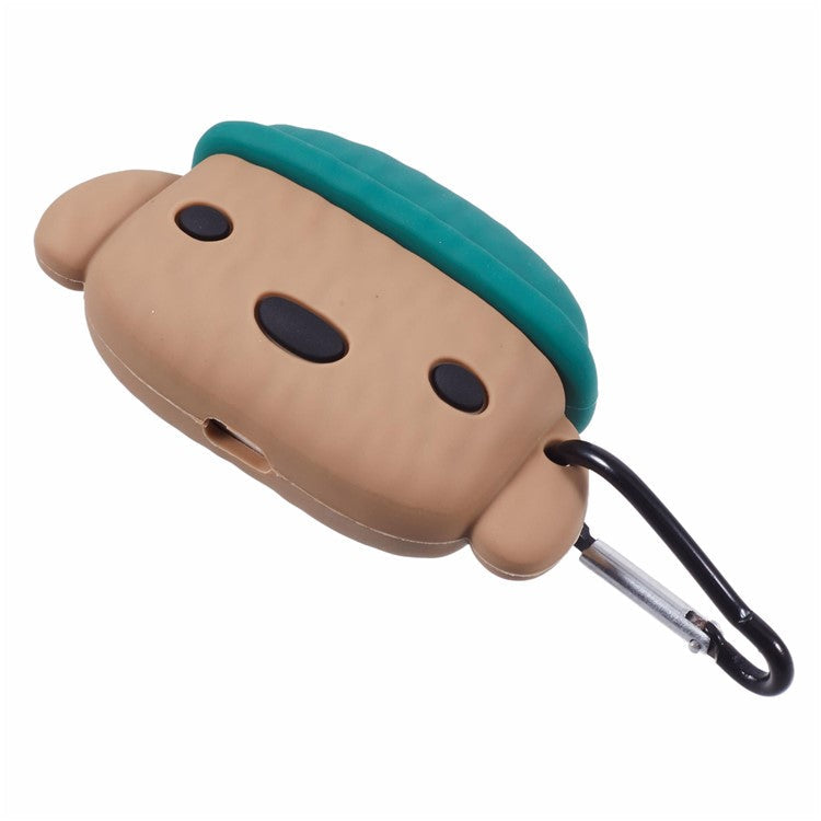 For Apple AirPods Pro Bluetooth Earphones Silicone Cover Teddy Protective Case - Brown