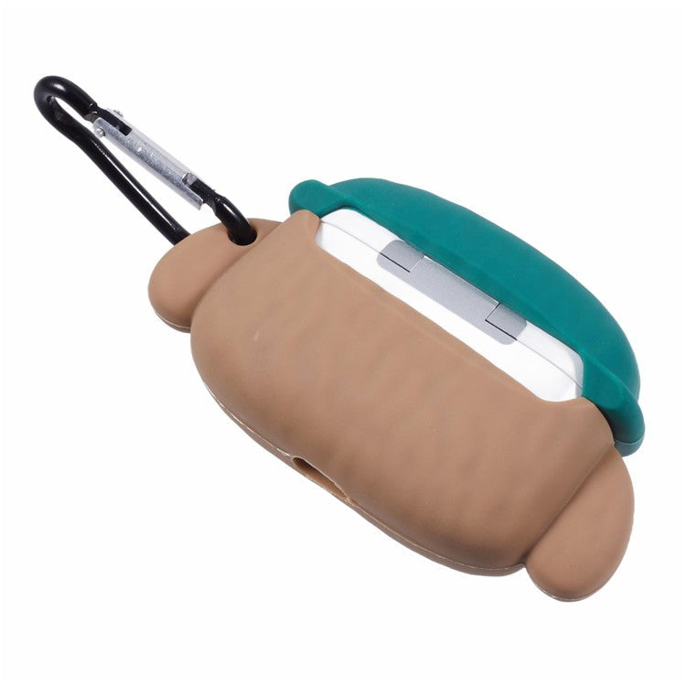 For Apple AirPods Pro Bluetooth Earphones Silicone Cover Teddy Protective Case - Brown