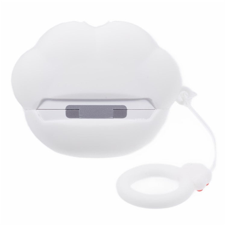For Apple AirPods Pro Bluetooth Earphones Silicone Cover Cat Claws Protective Case - White