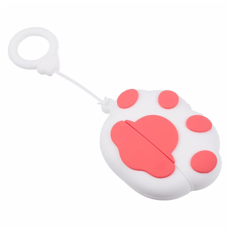 For Apple AirPods Pro Bluetooth Earphones Silicone Cover Cat Claws Protective Case - White