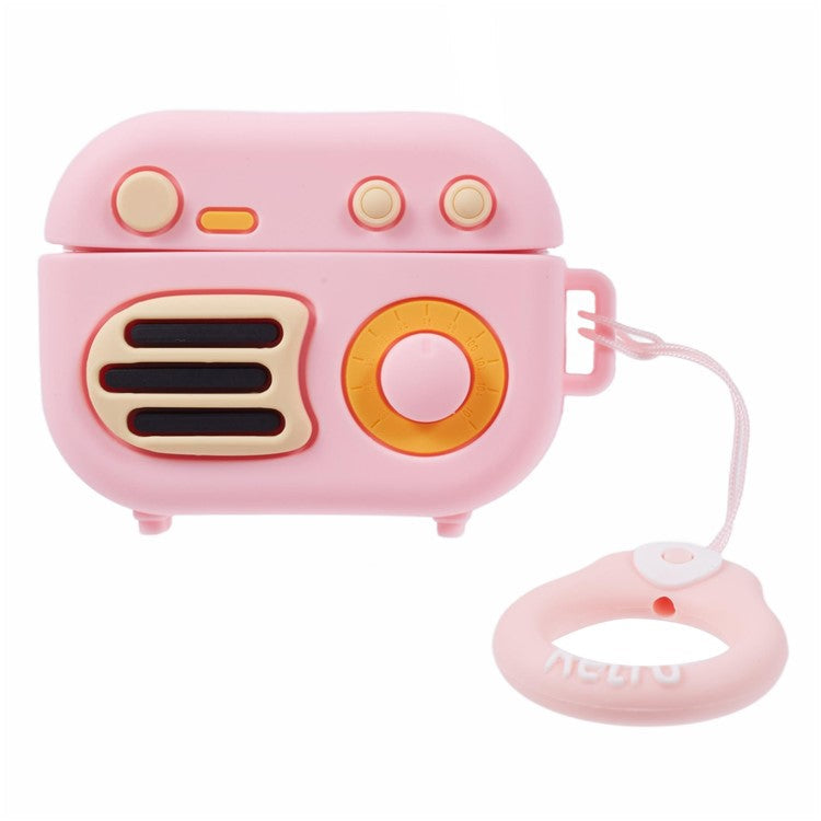 For Apple AirPods Pro Bluetooth Earphones Silicone Cover Speaker Shape Protective Case - Pink