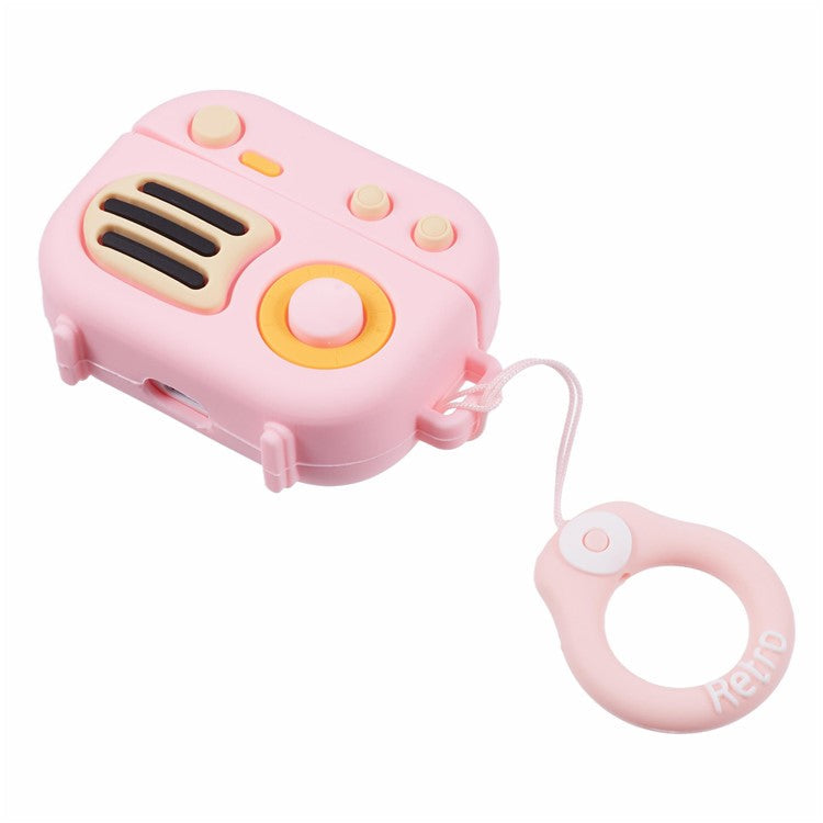 For Apple AirPods Pro Bluetooth Earphones Silicone Cover Speaker Shape Protective Case - Pink