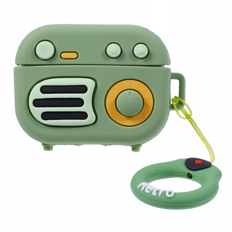 For Apple AirPods Pro Bluetooth Earphones Silicone Cover Speaker Shape Protective Case - Green