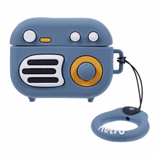 For Apple AirPods Pro Bluetooth Earphones Silicone Cover Speaker Shape Protective Case - Blue