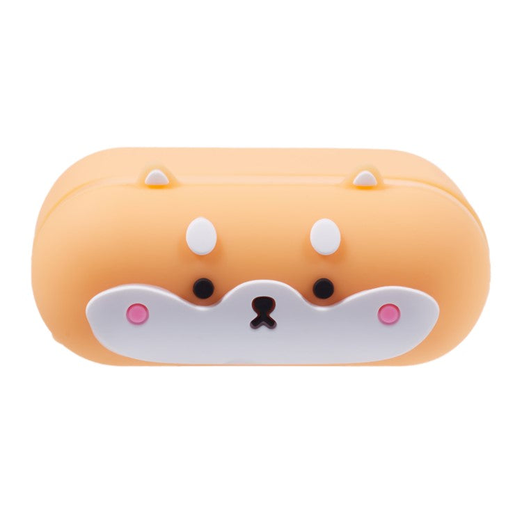 For Apple AirPods Pro Silicone Case Shiba Inu Design Bluetooth Earphone Cover with Carabiner