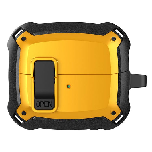 For Samsung Galaxy Buds3 / Buds3 Pro Bluetooth Earphone Cover TPU+PC Anti-Drop Case with Buckle - Yellow