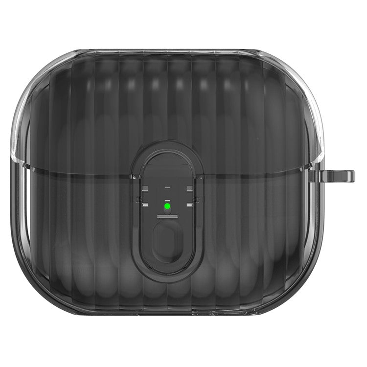 For Samsung Galaxy Buds3 Shockproof Case Anti-Scratch Bluetooth Earphone Cover - Transparent Black