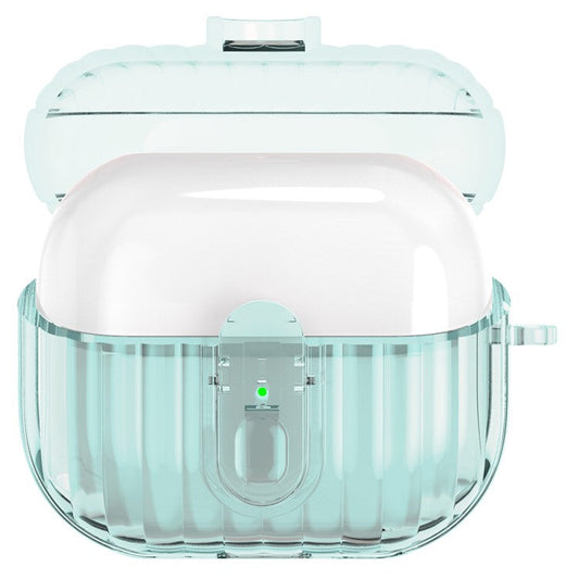 For Samsung Galaxy Buds3 Shockproof Case Anti-Scratch Bluetooth Earphone Cover - Transparent Blue