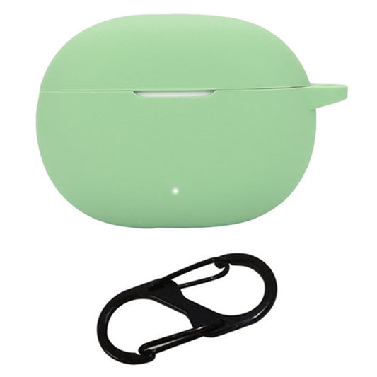 For Honor LCHSE X7i Case Bluetooth Earphone Silicone Cover with Anti-Lost Buckle - Matcha Green