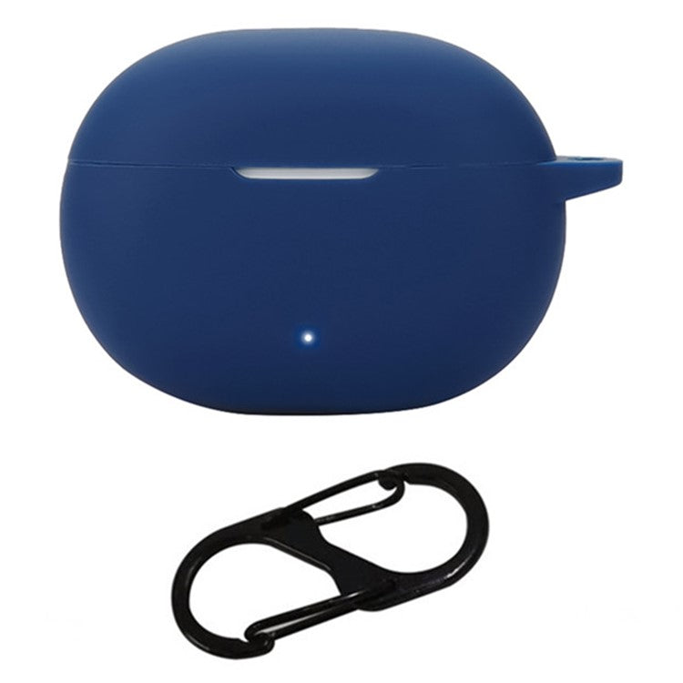 For Honor LCHSE X7i Case Bluetooth Earphone Silicone Cover with Anti-Lost Buckle - Dark Blue