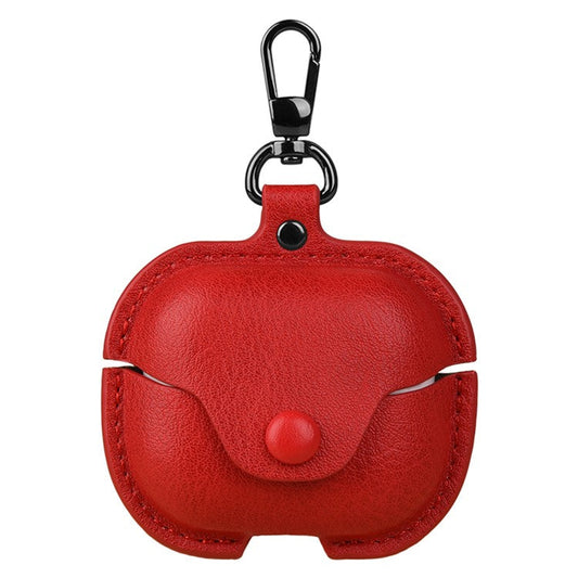 For Samsung Galaxy Buds3 Protective Case Leather+PC Earphone Cover - Red