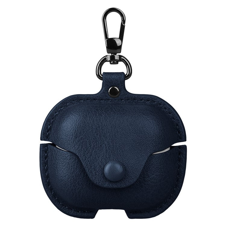 For Samsung Galaxy Buds3 Protective Case Leather+PC Earphone Cover - Blue