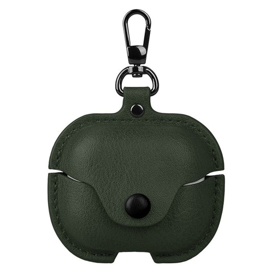 For Samsung Galaxy Buds3 Protective Case Leather+PC Earphone Cover - Green