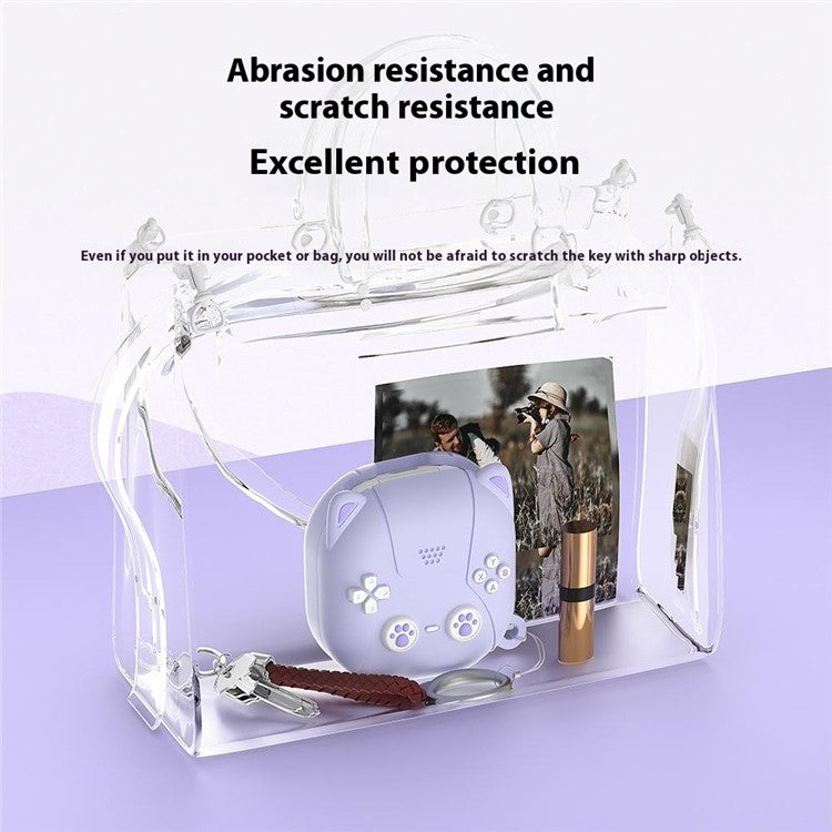 For Samsung Galaxy Buds Live / Buds Pro / Buds2 / Buds2 Pro / Buds FE Case Cute Cat Liquid Silicone Earphone Cover - Dark Grey