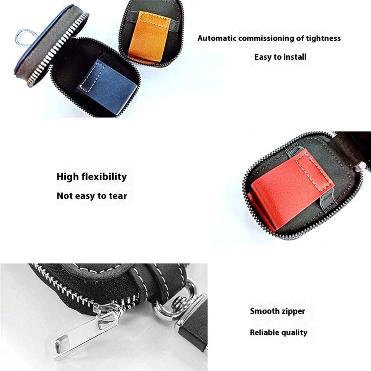 For Apple Series Earbud Storage Case Vertica PU Leather Skin-touch Earphones Carrying Bag, Size: S - Dark Brown